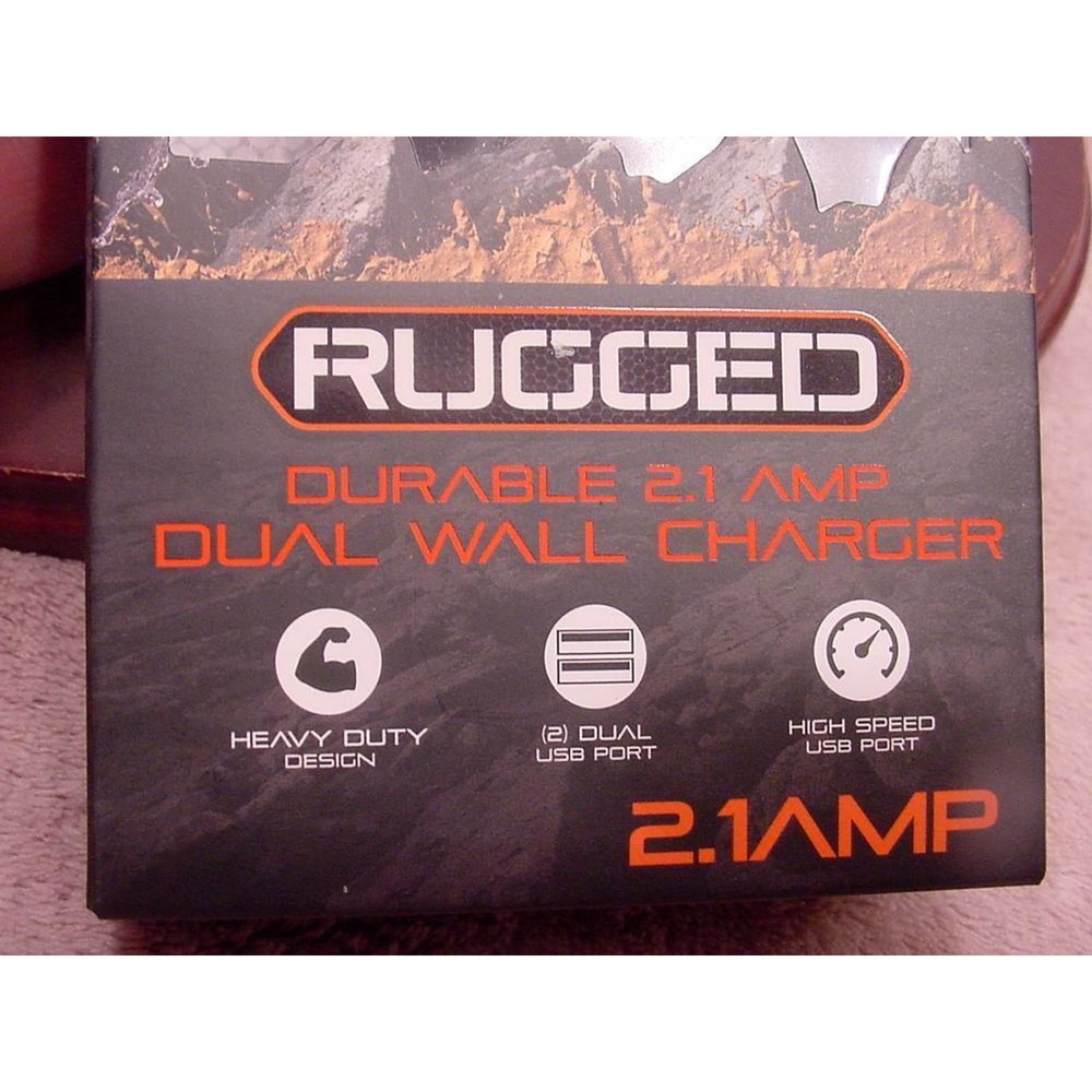 ZEIKOS - RUGGED - Durable 2.1Amp Dual Wall Charger - Picture 2 of 4